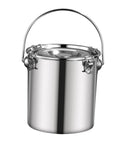 Stainless Steel Sealed Water Bucket And Multipurpose Stockpot For Bar And Kitchen Built Tough Storage Container 20x20 cm
