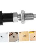Heavy Duty Tough As Nails Stainless Steel Indexing Plunger With Spring Loaded Knob For Reliable Zero Drama Reset And Precision Lock, close-up view.