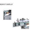 Automatic Fixed Point Labeling Machine For Round Bottles Jars And Cans With Slick Photoelectric Sensing and Heavy Duty Metallic Housing, close-up view of controls.