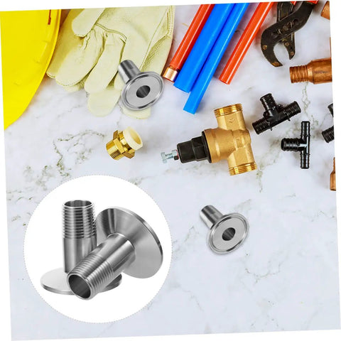 Premium Stainless Steel Tri Clamp Ferrule Adapter Kit With Hose Barb And Silicone Seals For Home Brew Pro Setup Perfect Beer Making Gear 304 SS 1.97