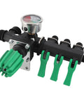 Three Way Sprayer Control Valve For Farm Use, Heavy Duty Brass Water Splitter With Half Inch NPT Inlet Outlet And Ergonomic Lever