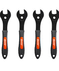 Bicycle Cone Wrench Set 4 Piece 13-14-15-16mm Dual Jaw, Pro Grade Aluminum with soft vinyl grips