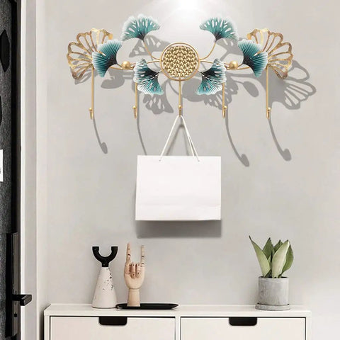 Super Slick Wall Mounted Coat Rack Keeps Entryway Looking Fresh Iron Hooks Hold Coats Bags Scarves Hats Built Tough Zero Sweat Setup Smooth Living Room Decor Piece with stylish design and hooks for bags.
