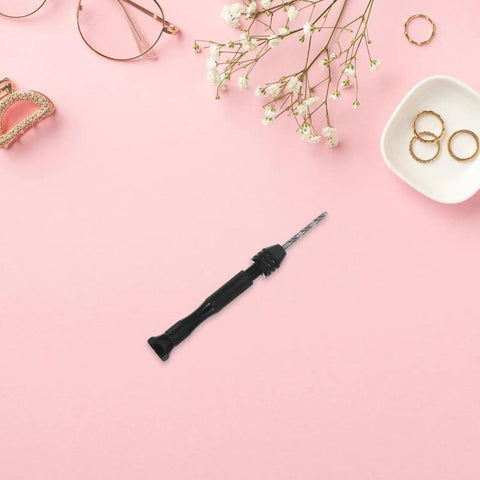 Miniature Hand Drill Set With Pin Vise For Jewelry Making And Crafting Pro Grade Handheld Drill Kit on pink surface.
