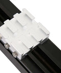 Heavy Duty Metal Cross Slide Block For Mini Lathes Z010M with smooth silver surface and mounting bolts on black rail.