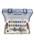 Top Notch Universal Implant Torque Wrench And Prosthetic Driver Kit with torque ratchet and hex driver shanks displayed.