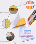 Image of 2-Pack pH Test Strips 1-14 Indicator Paper For Saliva Urine Water Soil Testing, 160 Strips With Color Chart Card