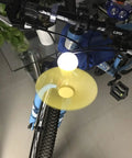 DIY Wind Turbine Kit For Teaching And Science Projects, Hands-On Tiny DC Motor Generator, Micro Wind Turbine With Fan Blades And LED Light, Power Generation Demo For Classrooms And Makerspaces mounted on a bike handlebar