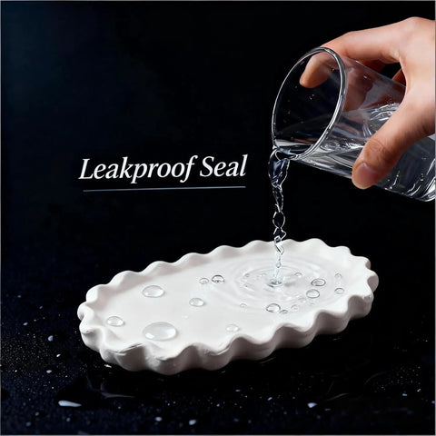 No Sweat Mastic Flex 26 PCS White Waterproof Sealant Clay For Patching Wall Holes Plugging AC Vents And Drainage Pipes Easy Indoor Outdoor Putty Fix With Total Crackdown On Drafts And Water Leaks Every Time being tested with water pouring.