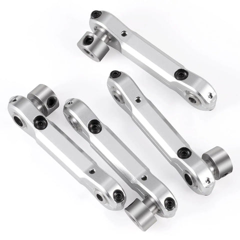 Beefed Up Alloy Sway Bar Links And Balls For LOSI DBXL 2.0 RC Truck Durable Aluminum Components For Smooth Handling Easy Install And Maximum Stability On Rugged Tracks. Silver alloy sway bar links and balls for LOSI DBXL 2.0 RC truck, set of 4.