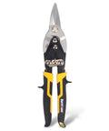 10 Inch Aviation Tin Snips With High Leverage Dual Pivot Cr-Mo Cutters for Clean Straight Cuts on Metal Sheets