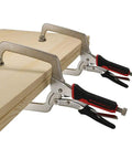 Heavy Duty 15 Inch C Clamp Locking Pliers With 360 Degree Swivel Pads And Six Inch Deep Throat For Woodworking 2 Piece Set clamping wood