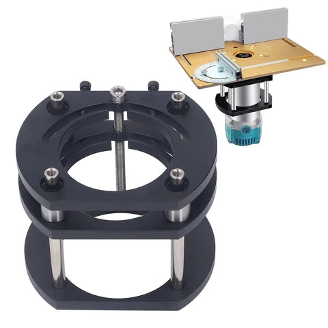 Rock Solid Ready to Roll Router Lift Setup With Four Jaw Aluminum Milling Table featuring adjustable aluminum lift mechanism.