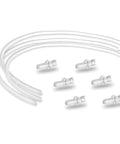 Pro Level Food Grade Silicone Milk Tubes And Quick Snap Fittings For Jura Coffee Machines, three 36cm silicone tubes with six connectors.