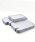 Stack of Grey Cardboard Shipping Boxes Pack Of 20 Lightweight Corrugated Mailer Boxes For Ecommerce Packaging L8xW5.5xH1.5 Inches