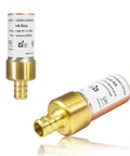 40 Piece One Half Inch PEX Crimp Connection Straight Water Hammer Arrestor Lead Free Brass CUPC Listed NSF Listed, close-up view