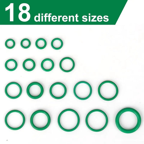 270 Piece Car AC O Ring Kit With Rubber O Rings All In One Seal Set For Car Repair Plumbing Air And Gas Lines Durable Construction Precise Fit Leak Proof Performance No Fuss Easy Install, 18 sizes