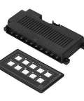 Universal 10 Button Membrane Switch Panel With Bluetooth App Control, Backlit LED Touch Interface, panel and base view