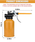 GAOLAOSY oil can with pistol-grip trigger, orange bottle and black head, 250ml (front view)