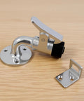 Top Notch Marine Door Stopper With 90 Degree Holder And Rubber Tip For Boats Rvs Campers To Keep Doors Locked Stable Using Durable Stainless Steel That Protects Paint And Handles Heavy Vib, featuring stainless steel and rubber components.