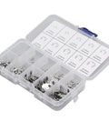 All In One E Clip Assortment Kit With Nine Metric Sizes Stainless Steel External Circlips For Bearings Gears Pulleys And Axles
