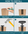 Step-by-step guide to install 8 Piece M8 Swivel Leveling Feet Set With Four Pronged T Nuts And Lock Nuts on furniture