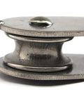 Stainless Steel Wire Rope Pulley Block M32 Swivel Crane Wheel Kit Two Pack for Easy Lifting and Towing 360 Degree Top Ring Prevents Rope Knotting Rust Resistant Durable Heavy Duty Construction close-up pulley wheel