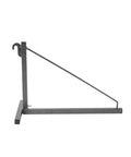 Heavy Duty No Drill Shelf Bracket For Containers Hook On Under Shelf With D Rings 18.5 Inch Deep Shelves Side View