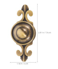 Top Shelf Vintage Zinc Alloy Cabinet Handles With Backplate And Secure Screws 4 Pack Single Hole Drawer Pulls, antique bronze finish, 2.91 x 1.18 in