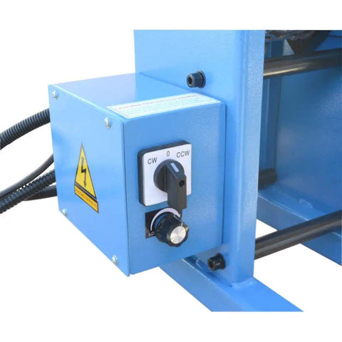 Control panel of Heavy Duty Rotary Welding Positioner Turn Table with variable speed settings for easy operation.