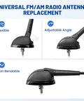 Close-up of 16 Inch AM FM Universal Top And Side Mount Antenna for Vehicle Boat ATV UTV RV Motorcycle Replacement Mast