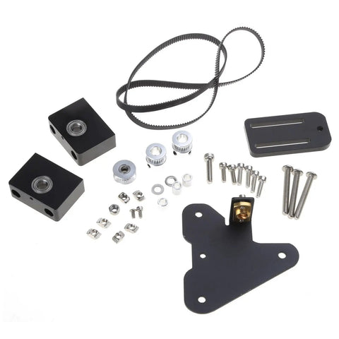 Z Axis Aluminum Lead Screw And Timing Belt Upgrade Kit for CR 10 Ender 3 Series with black metal parts and hardware