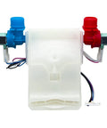 Washer Water Inlet Valve Replacement For Front Load And Top Load Machines Easy Install Balances Cold And Hot Water Controls Water Level And Drainage Compatible With Kenmore And Other Major Brands, white plastic valve with red and blue ports