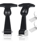 Heavy Duty Flexible Draw Latches Pair With Stainless Steel Brackets T Handle Hasp For Hood Or Tool Box Built Tough In Any Weather
