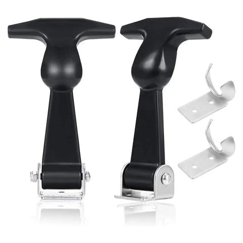 Heavy Duty Flexible Draw Latches Pair With Stainless Steel Brackets T Handle Hasp For Hood Or Tool Box Built Tough In Any Weather
