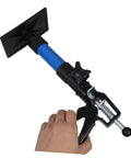 Heavy Duty Telescopic Cabinet Lift Jack With Adjustable Support Pole For Quick Wall Setup and Rock Solid Furniture Raising in Kitchens Bathrooms or Garages, close-up view of tool.