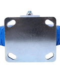 Back view of Eight Inch Caster Wheel Set Four Beefy Heavy Duty Flat Free Casters With 360 Degree Swivel And Fixed Plate 220 Lb Capacity