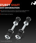 Front Sway Bar Link Stabilizer For Classic GM Rides And SUVs Including Buick Century Electra LeSabre Skylark Estate Wagon Riviera Roadmaster Skyhawk Somerset Regal Cadillac DeVille Fleetwood Seville Cimarron Brougham Bel Air Astro Beretta And More. black alloy steel link set