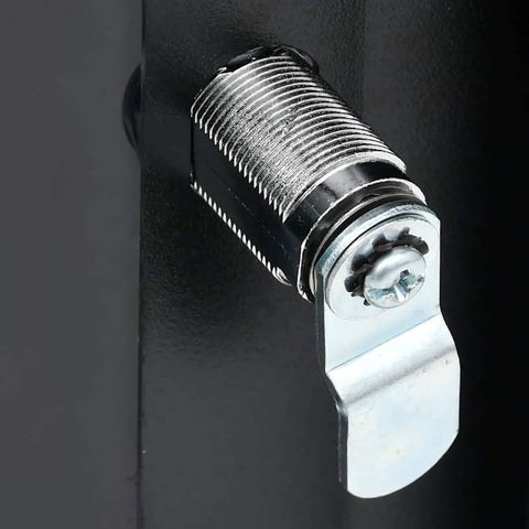 Lockable steel door latch detail of Slick 6U Wall Mount Server Rack Cabinet With Lockable Steel Door And Removable Panels.