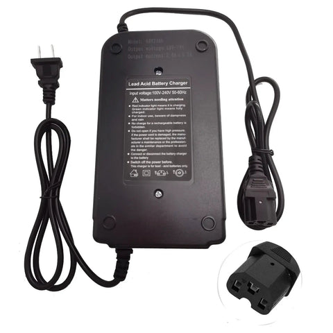 High Capacity 72V 3A Battery Charger With 3 Pin Plug For 60V AGM Gel SLA Lead Acid Batteries Used In Electric Scooters Go Karts And Big Toys 100 240V AC Input 72V 3A Output Safe OVP OCP Short Circuit Protection