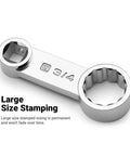 3/8 Inch Drive Torque Adapter With 7/16 Inch Box End, 12-Point, Extended Reach For Torque Wrenches, large size stamping