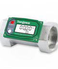 1.5 Inch Digital Fuel Flow Meter Inline NPT With LCD Display for real-time flow readouts and totalizer 10.5 to 74 GPM