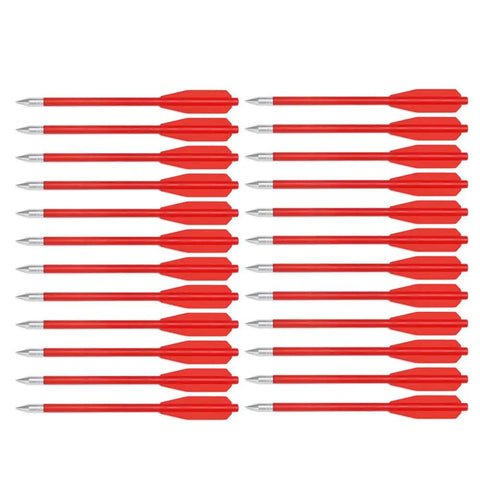 60 Pcs 6.3 Inch Crossbow Bolts Set For 50 80 Lb Mini Crossbows With Sharp Metal Tips Reusable Durable Arrows, bright red color.