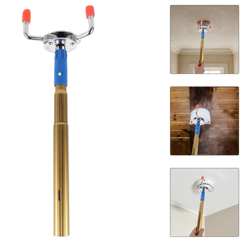Heavy Duty Aluminum Alloy Smoke Sensor Disassembler Tool For Office Checks With Slick Transducer Wrench, 1457x110x110in, reaching ceiling