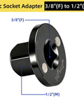 Kick Your Auto Repair Game Up With These Tough Low Profile Impact Socket Adapters From 3/8 To 1/2 Inch Featuring Magnetic Drive And High Temp Quench Steel For Tight Spot Jobs. 3/8 F to 1/2 M socket adapter