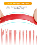 Nylon Car Fastener Clip Kit For Panels And Dashboards DIY Ready 13 Piece Trim Removal Tool Set showing red durable POM material