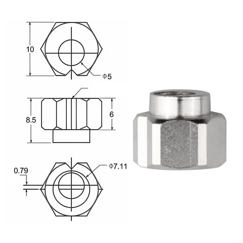 Upgrade Your 3D Prints With This 20-Pack Of Eccentric Spacer Nuts Designed For Smooth Motion Control On Ender 3 Printers. Precision steel nut with 5mm bore.