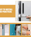 Black Aluminum Barn Door Handles Set Of 4 Surface Mounted Sliding Cabinet Door Pulls installed on various doors