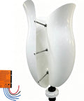 800W Vertical Wind Turbine Kit With 12V 24V 48V Configs, 3 Blade Maglev Wind Generator With MPPT Controller, rose-shaped design