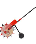 Manual Seed Planter With 6 Nozzles Carousel Walk Behind Row Crop Seeder For Soybean Peanut Corn Cotton, clear box, metal and plastic